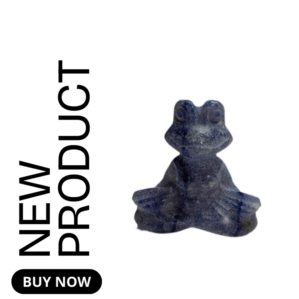 NEW Blue Aventurine Mini Meditation Frog